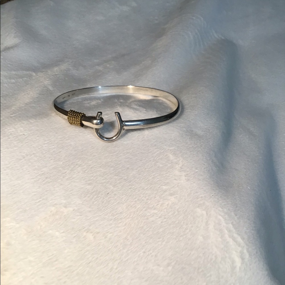 💕💕SOLD💕Equestrian .925  Silver/Gold HorseShoe Bracelet - Picture 2 of 2